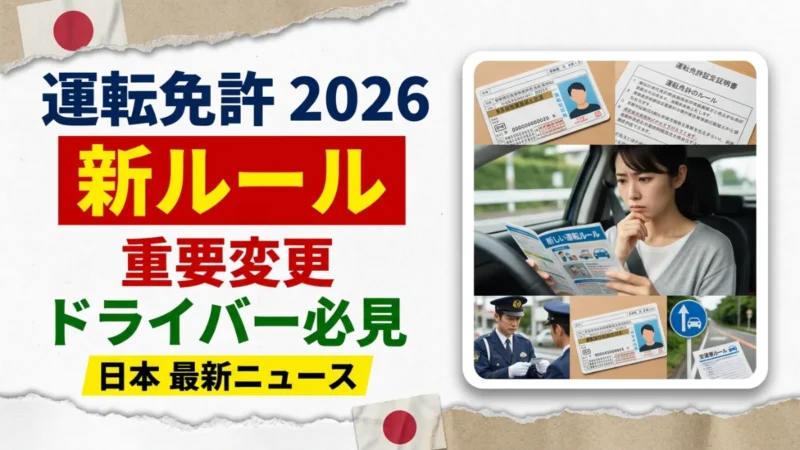 日本の運転免許新ルール2026