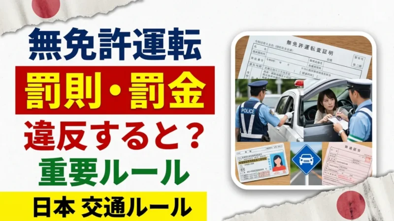 日本で無免許運転した場合の罰則と罰金