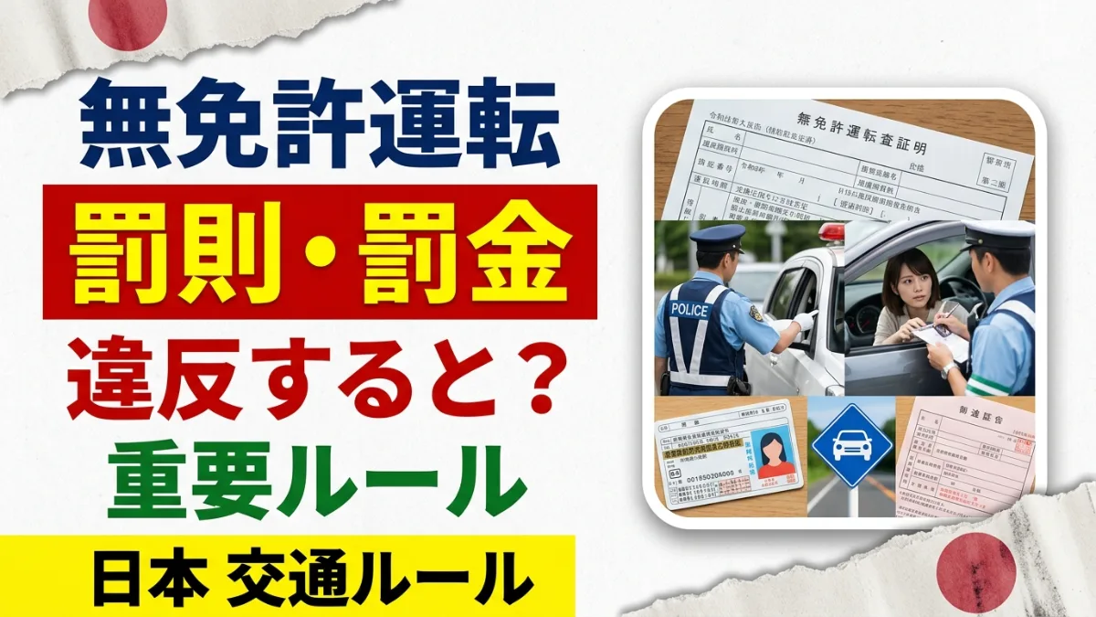 日本で無免許運転した場合の罰則と罰金